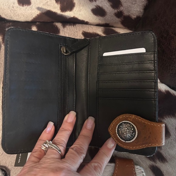 Myra Bag‎ Cowhide Myra Bag Palodan Hair-on Hide Compact Credit Card Holder New - Picture 3 of 5